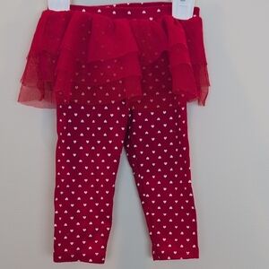Just One You By Carter's Red Tulle Skirted Leggings 9M